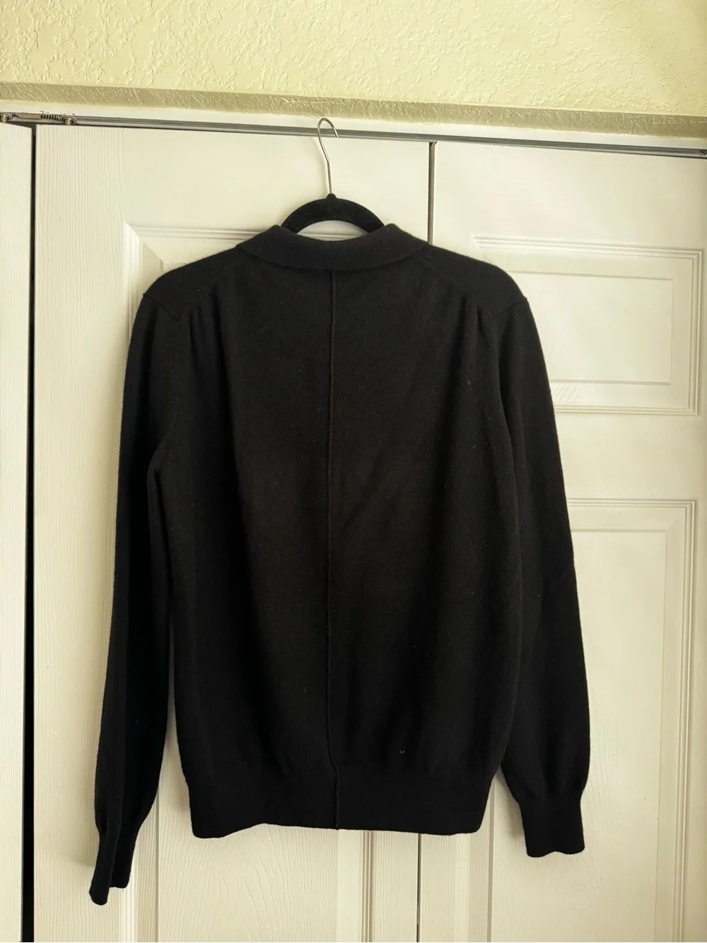 The Kooples Black V-Neck Polo Sweater